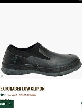 Brand New In Box Muck Boots Waterproof Black Unisex Forager Low Slip-On Shoes